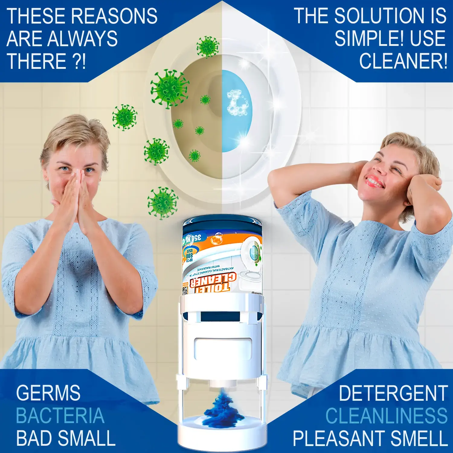 Automatic Toilet Bowl Cleaner Kit (Device + 350ml Bottle)
