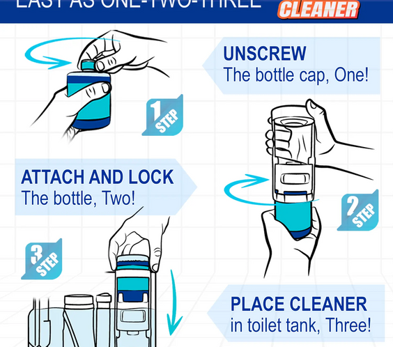 Automatic Toilet Bowl Cleaner Kit (Device + 350ml Bottle)