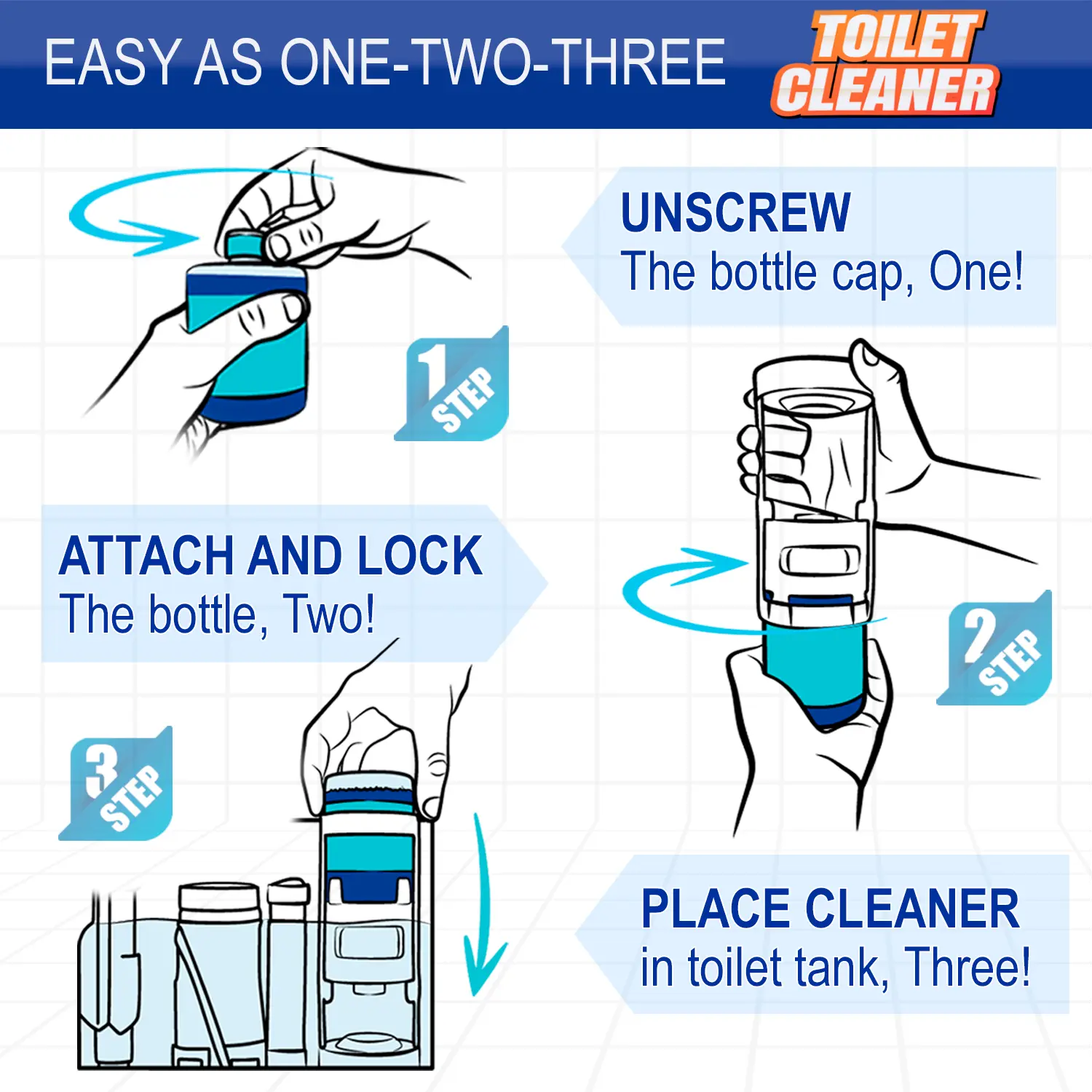 Automatic Toilet Bowl Cleaner Kit (Device + 350ml Bottle)