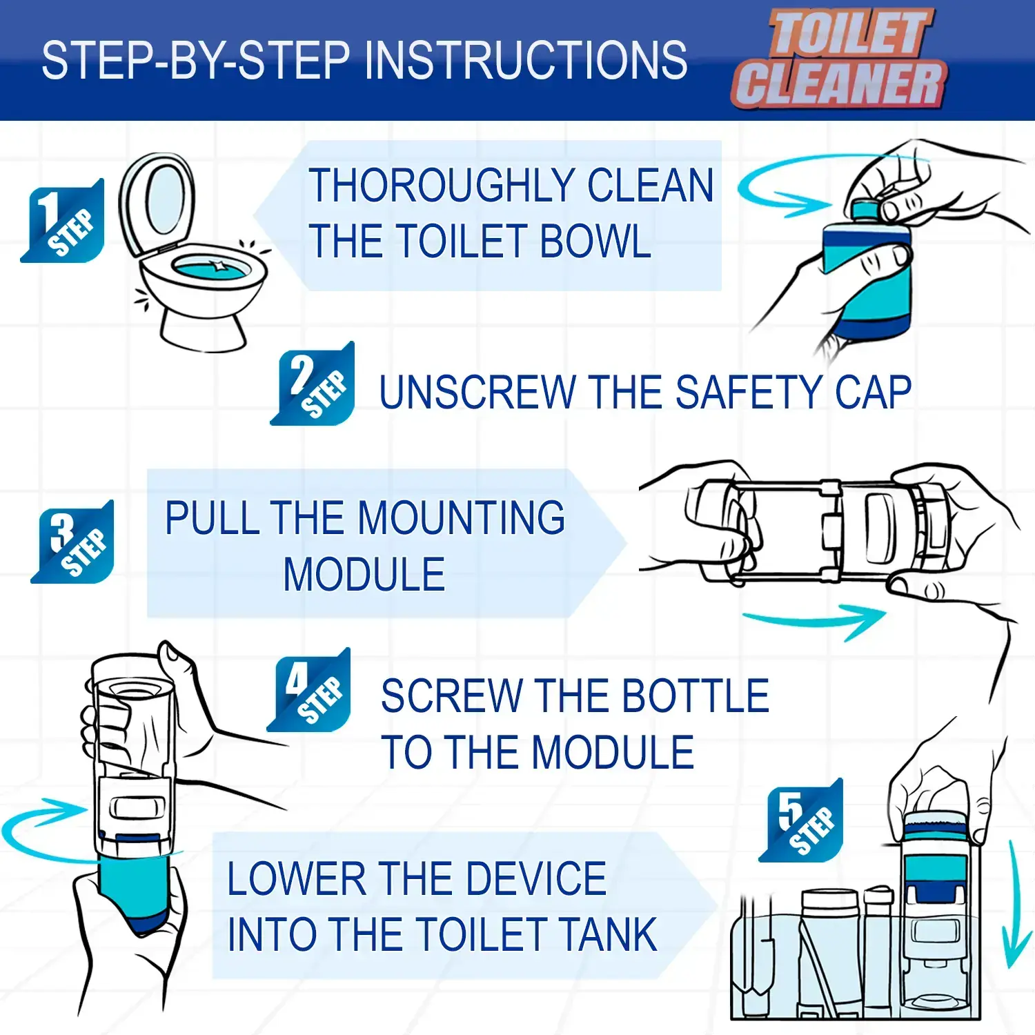 Refill Bottle For Automatic Toilet Bowl Cleaner – 350ml