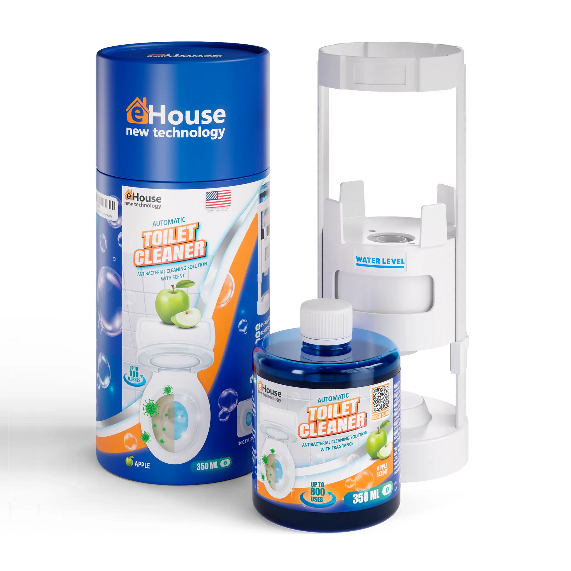 Automatic Toilet Bowl Cleaner Kit (Device + 350ml Bottle)
