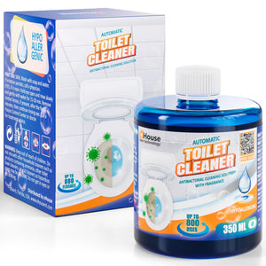 Automatic toilet cleaner bottle and box with hypoallergenic antibacterial formula, 350 ml, up to 800 uses