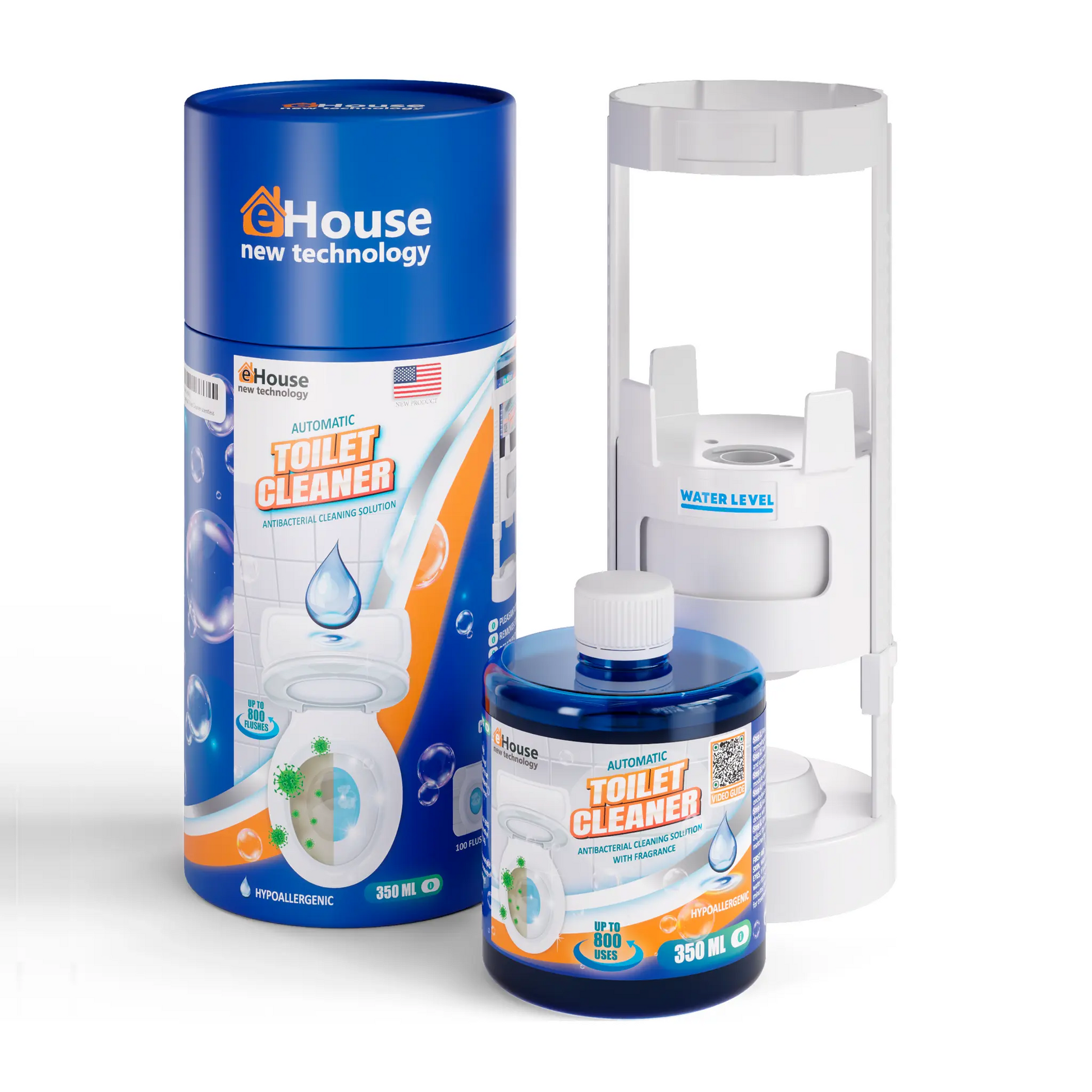Automatic Toilet Bowl Cleaner Kit (Device + 350ml Bottle)