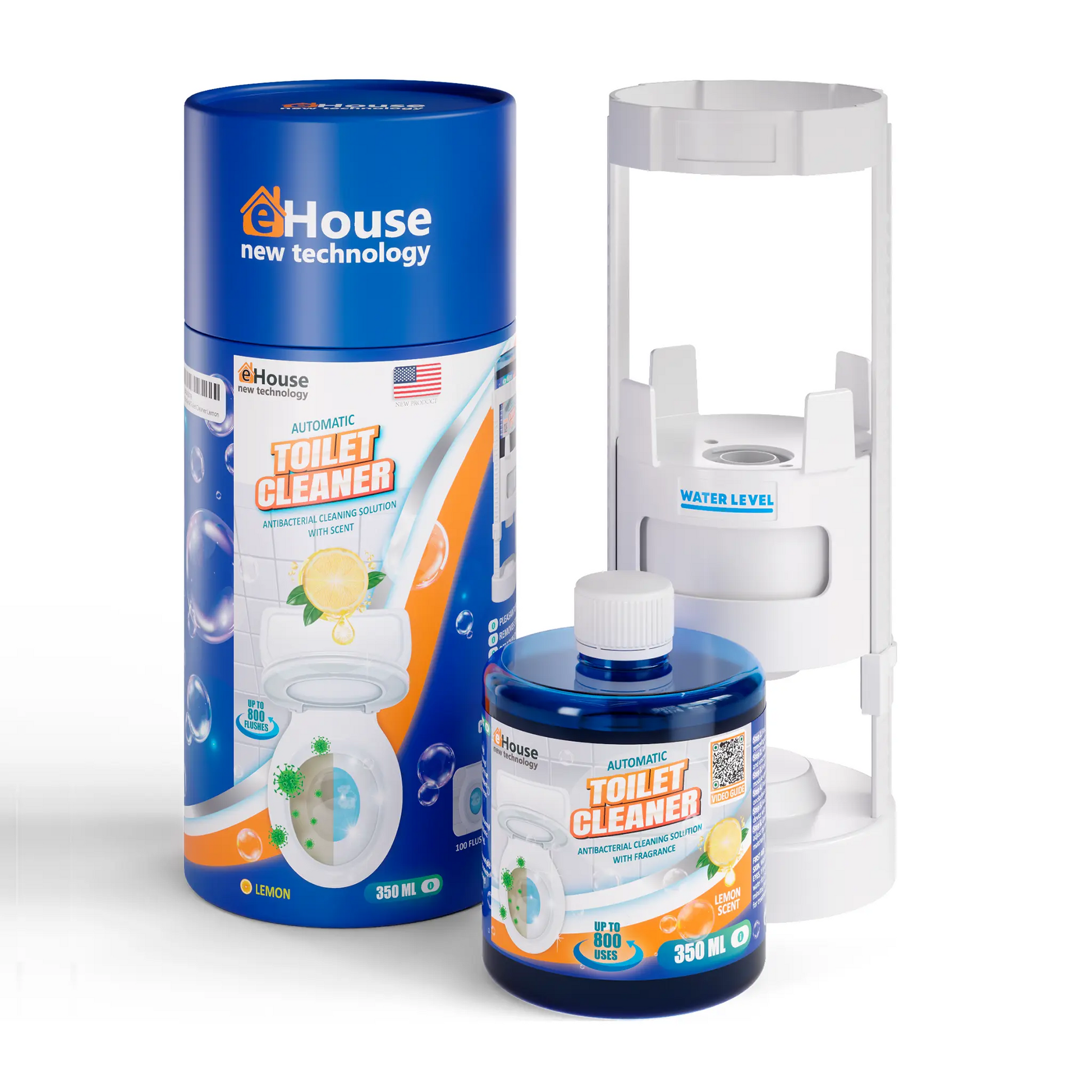 Automatic Toilet Bowl Cleaner Kit (Device + 350ml Bottle)